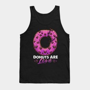 Donuts Are Love Cute Donut Lover Tee Doughnut Maker I Love Donuts Tank Top